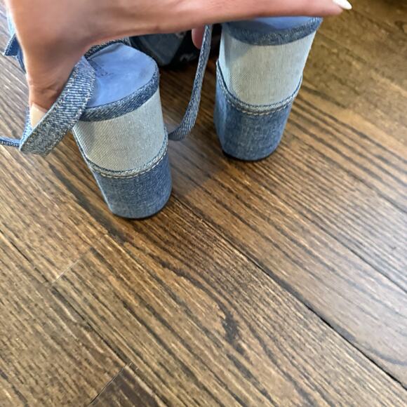 Free People Jeffrey Campbell Denim Daze Platform Heels 11 - Picture 6 of 8